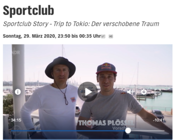 49ER-TEAM ERIK HEIL & THOMAS PLÖSSEL IM "NDR SPORTCLUB": "TRIP TO TOKIO - DER VERSCHOBENE TRAUM